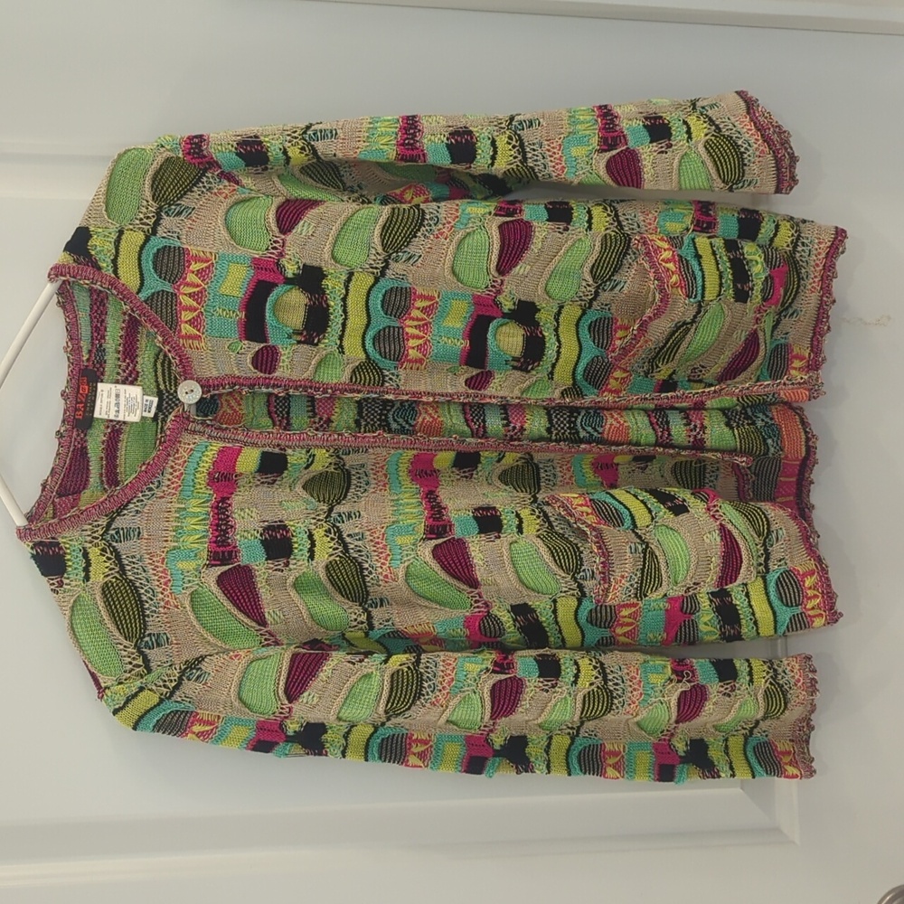 Bazar Christian Lacroix Vintage Abstract Pattern Jacket & Open Weave Shirt Set - Picture 6 of 16